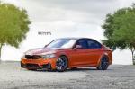 BMW M3 Sedan Sakhir Orange on Strasse Wheels (R10 Deep Concave Monoblock) 2018 года